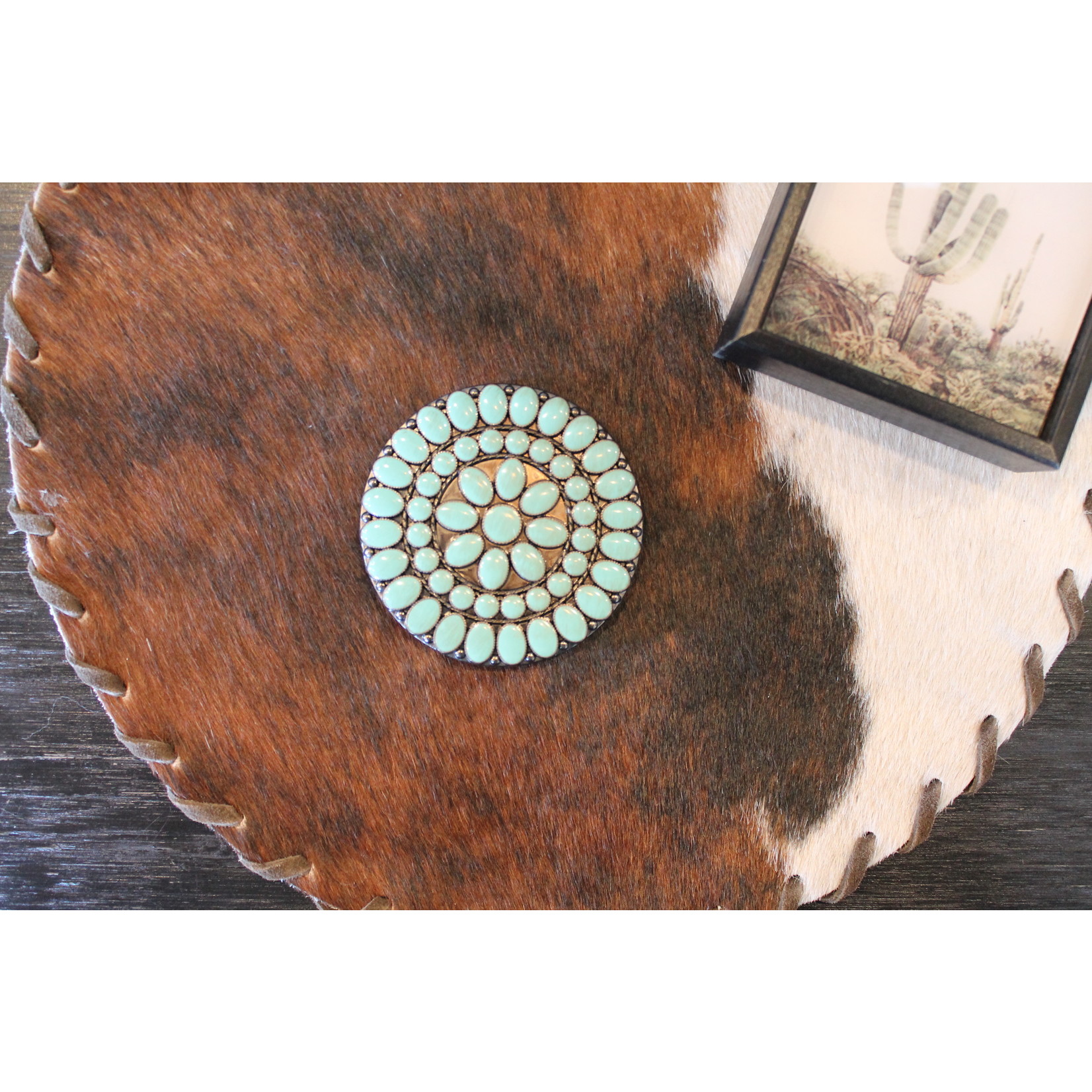 Turquoise Double D Ranch  Pin