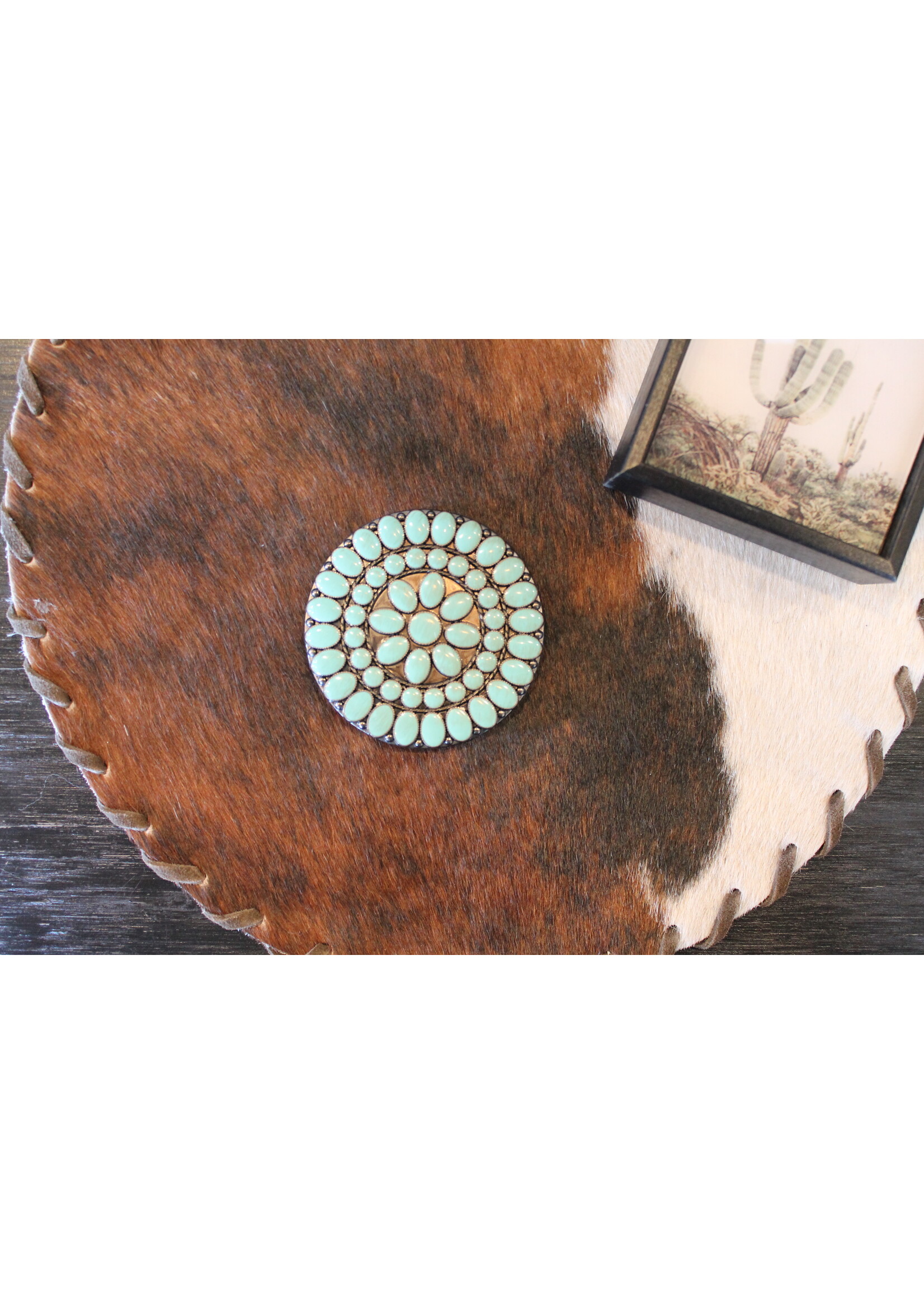 Turquoise Double D Ranch  Pin