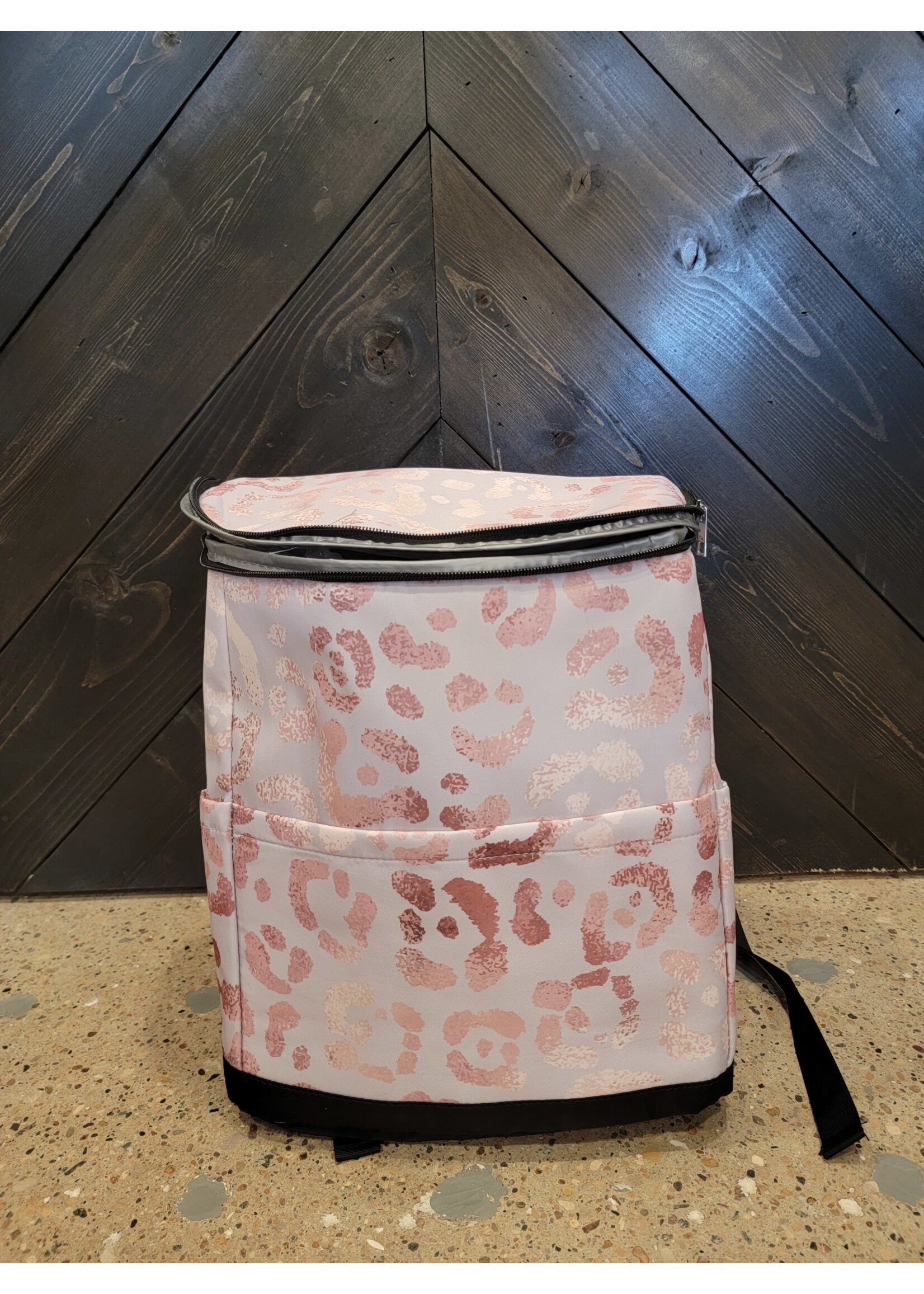 Rose Gold Leopard Cooler Backpack