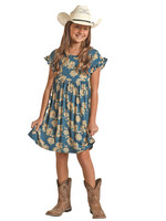 Lacey Floral Print Girl's Dress