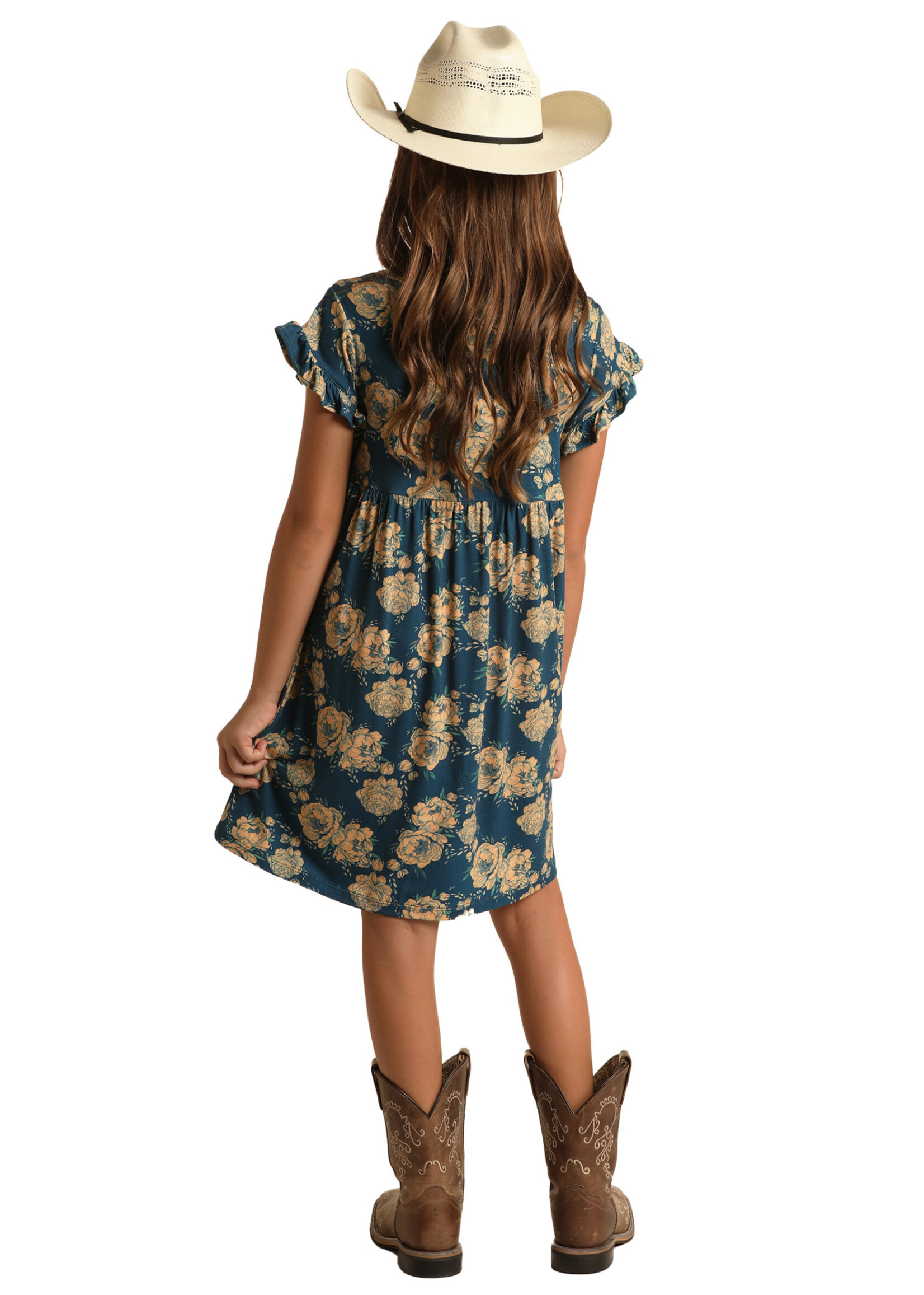 Lacey Floral Print Dress
