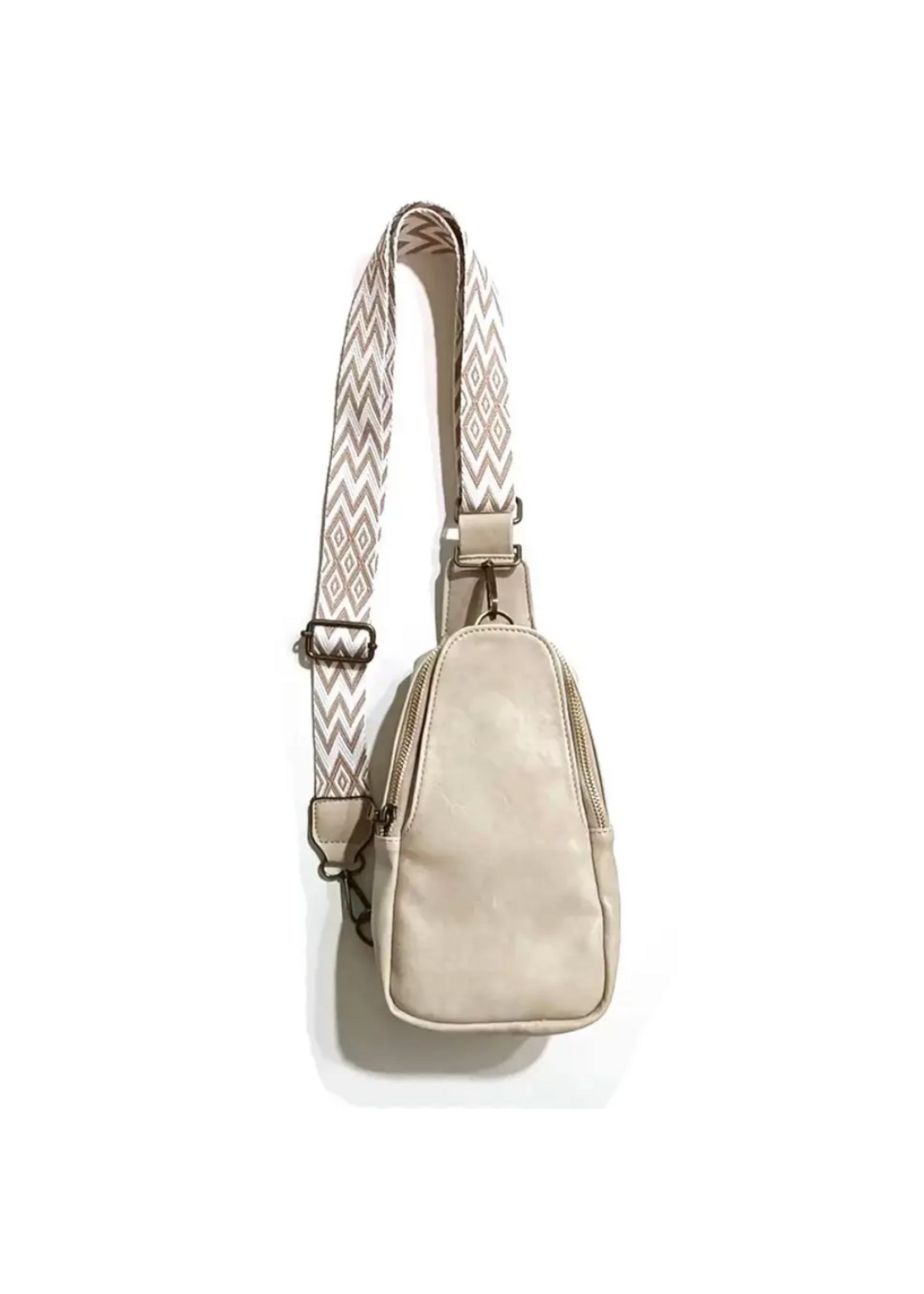 Vegan Leather Crossbody Cream