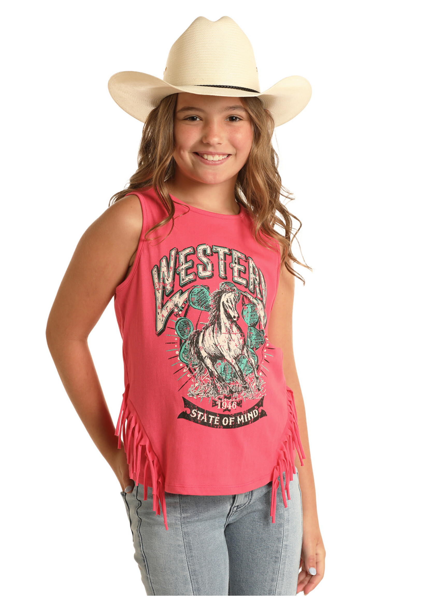 Graphic Fringe Tank