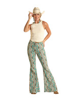 Turquoise Aztec Bell Bottoms