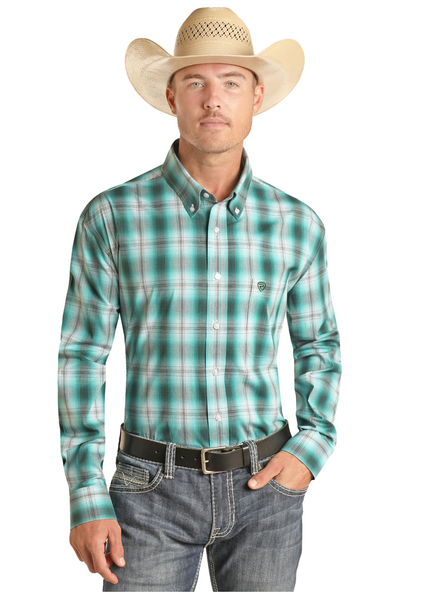 LS PLAID WOVEN BD