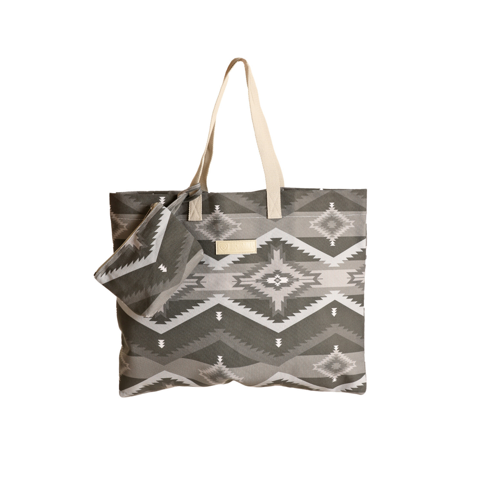 Black Printed Tote Bag