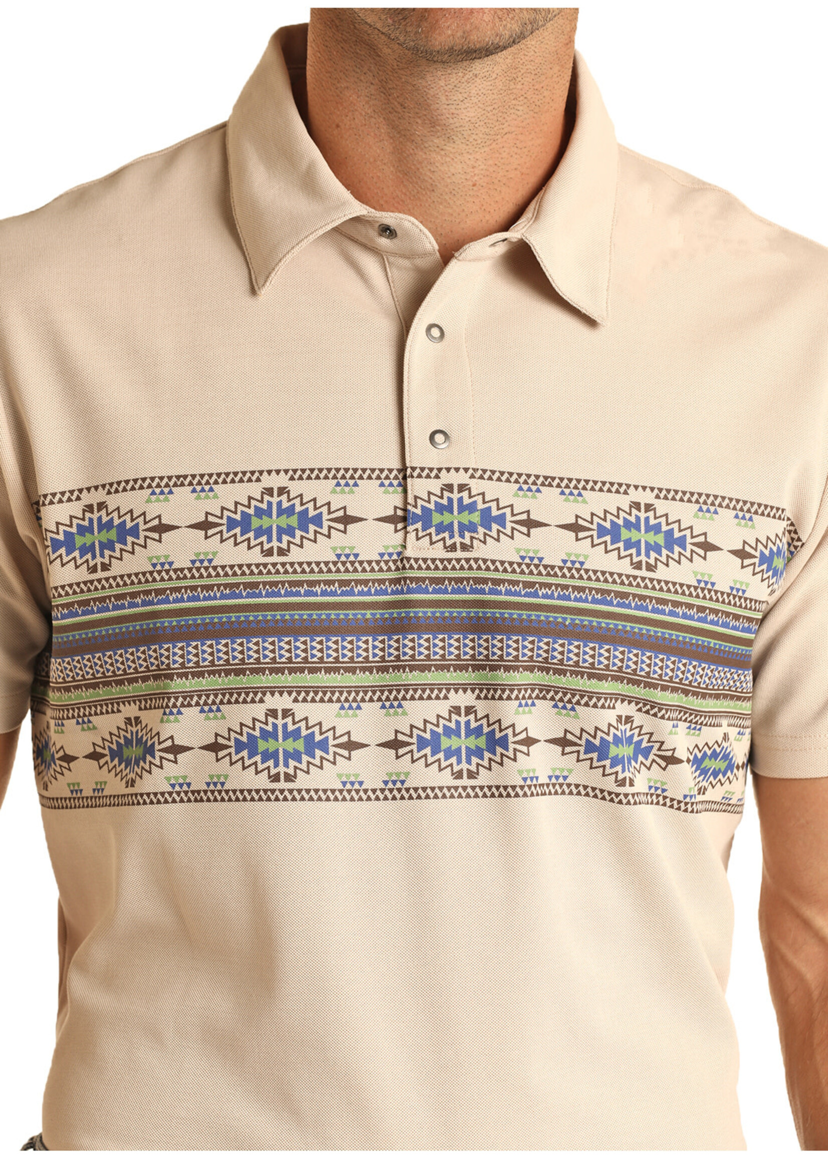 Border Print Polo