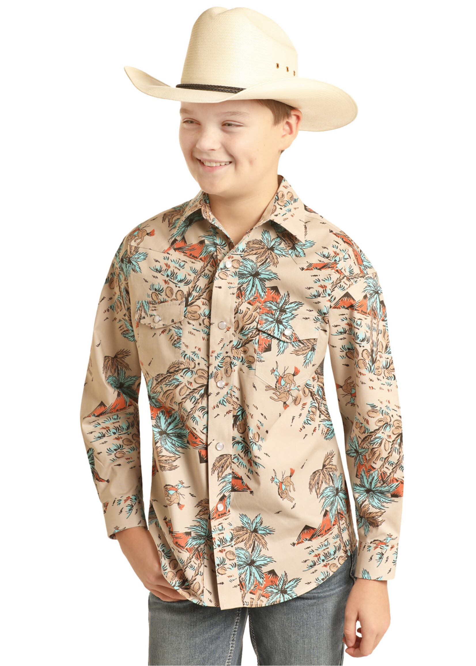 Kids Long Sleeve Cowboy Shirt