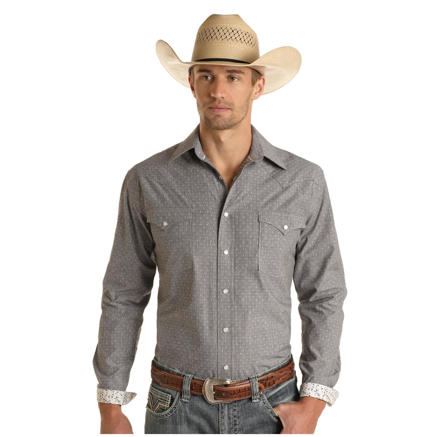 1A8 Long Sleeve 2 pocket snap shirt