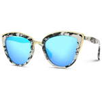 Beatrix Marble Sunglass with Blue Lens