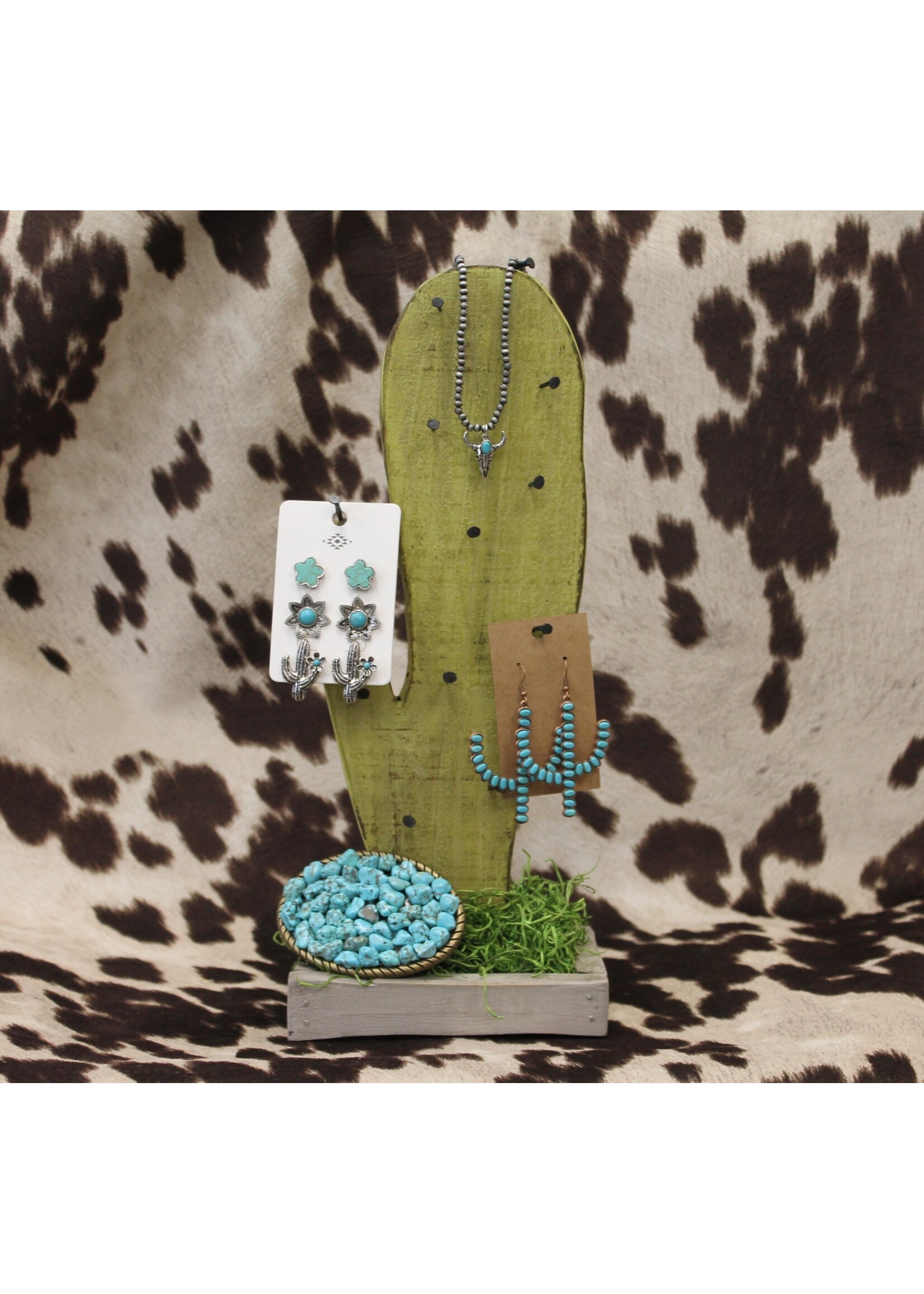Wooden Cactus Display