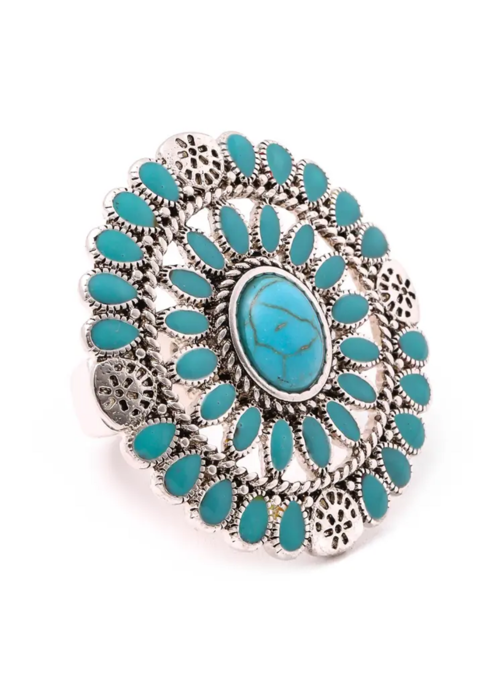 Western Semi Stone Boho Ring