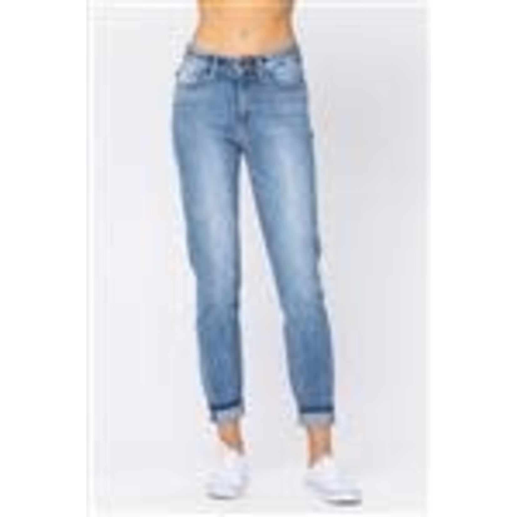 Hi-Rise Cuff Slim Fit Jean Plus