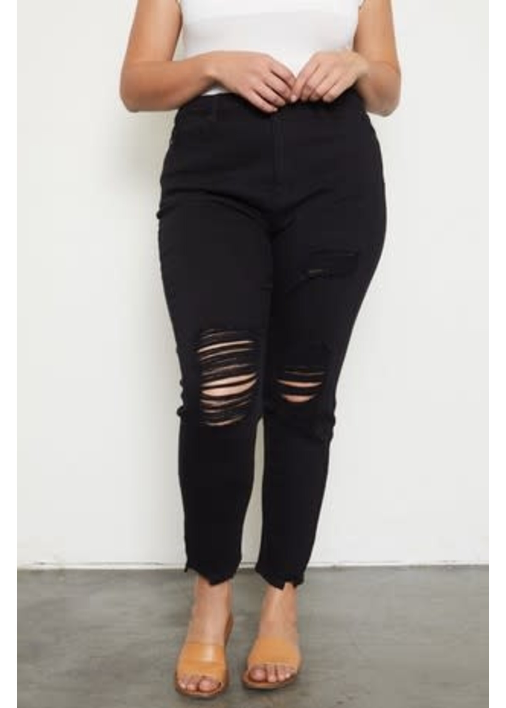 Plus High Rise Slim Straight Jean