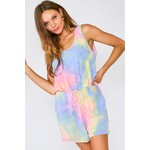 Pink Multi Color Cotton Romper