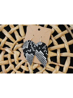 Snake Skin Leather Earrings