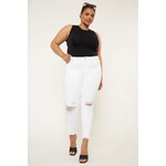 Lucious Mid Rise Distress Ankle Skinny