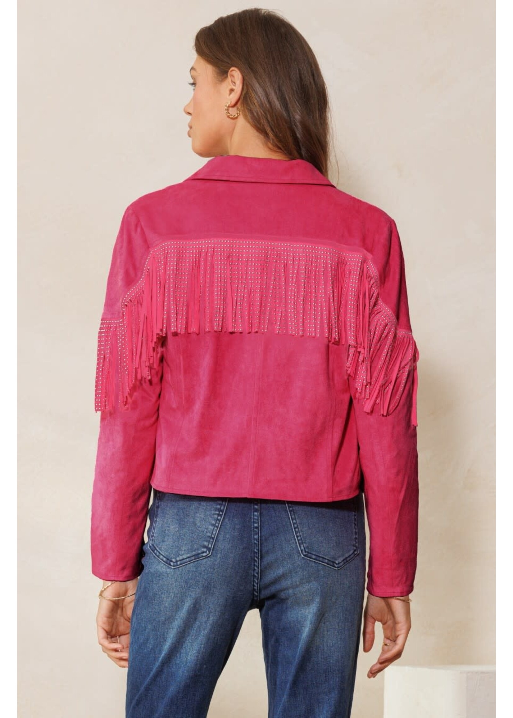 Tess Cropped Fringe Jacket