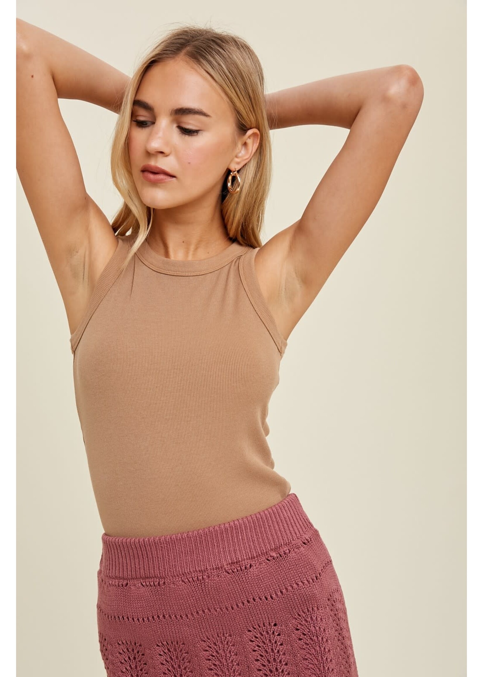 Round Crewneck tank Tops