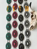 Western Oval Flower Concho