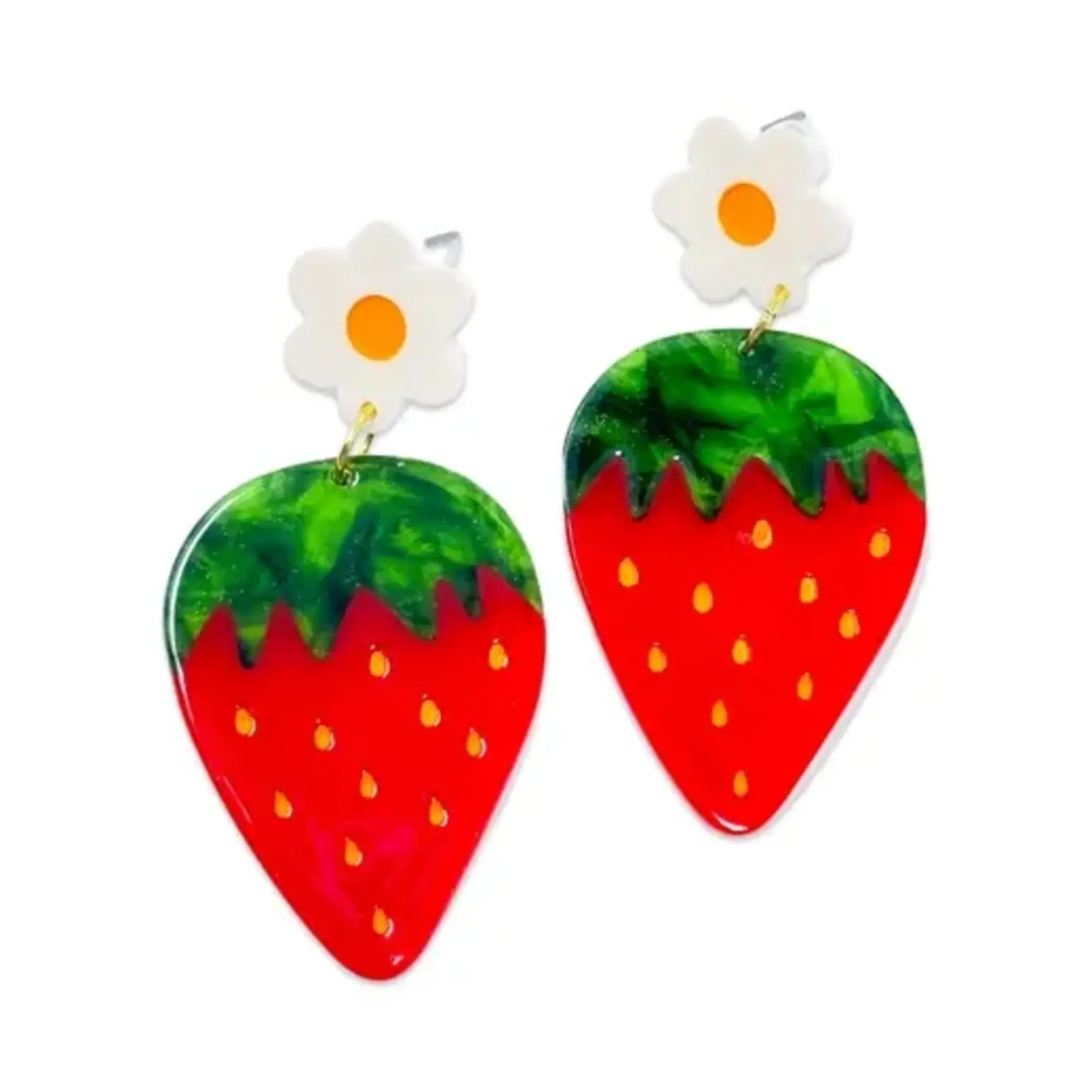 Strawberry Flower Earrings