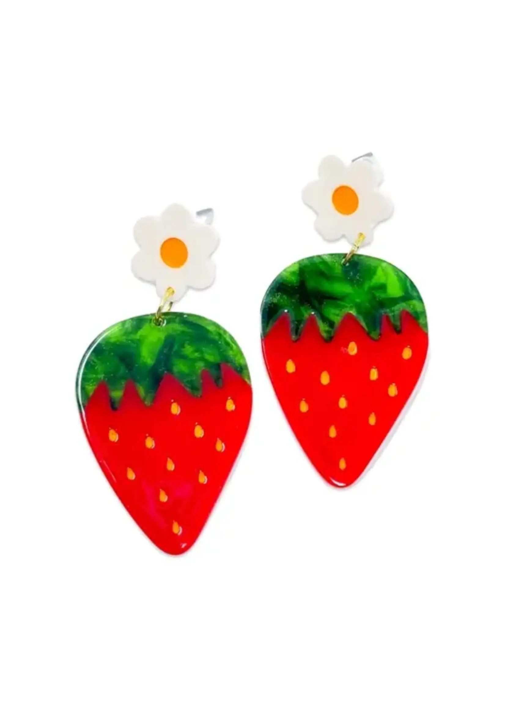Strawberry Flower Earrings