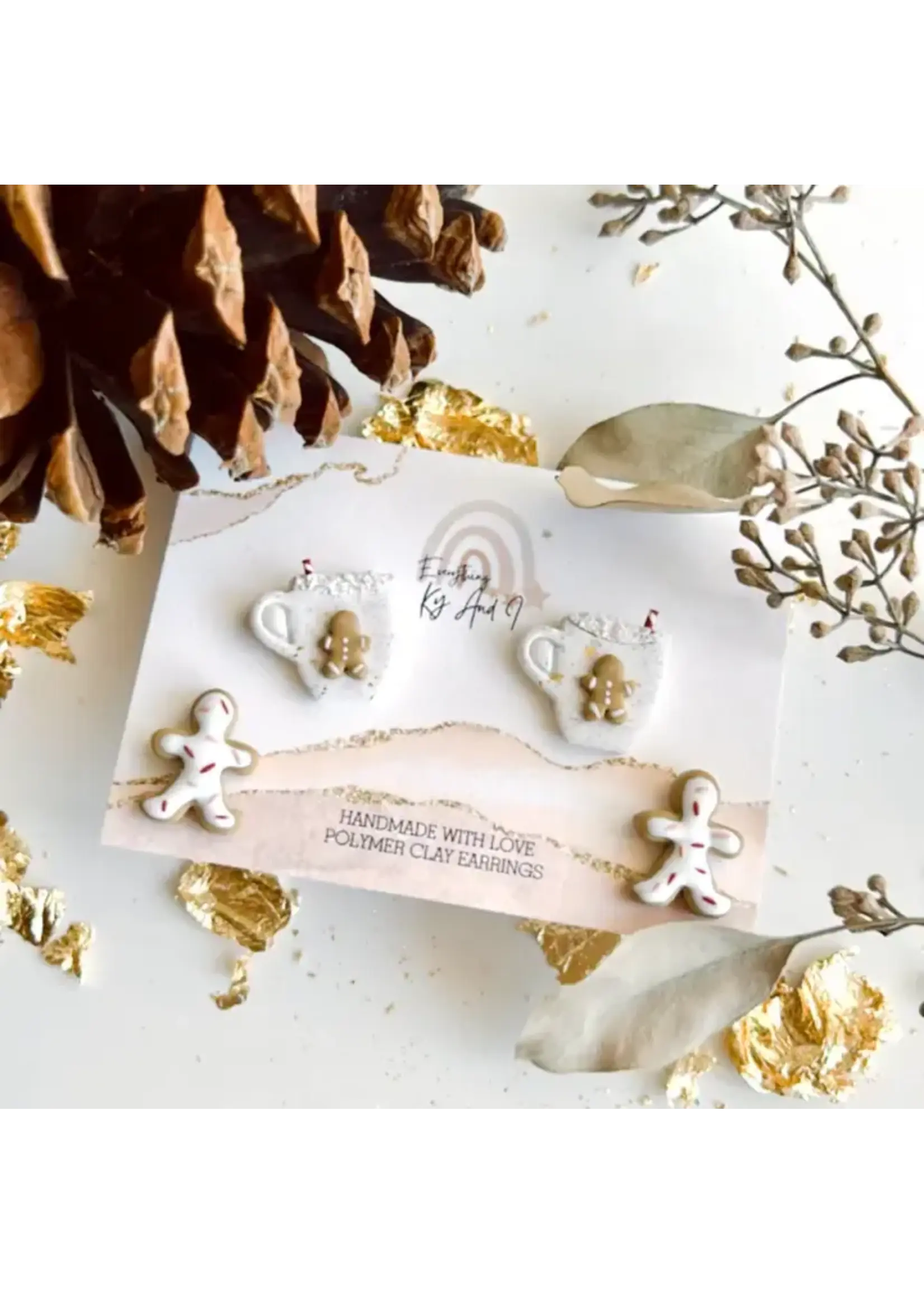 Gingerbread Cookie & Coffee Stud Set