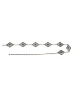 Red Dirt Hat CO Chain Belt Antique Silver W/Stone