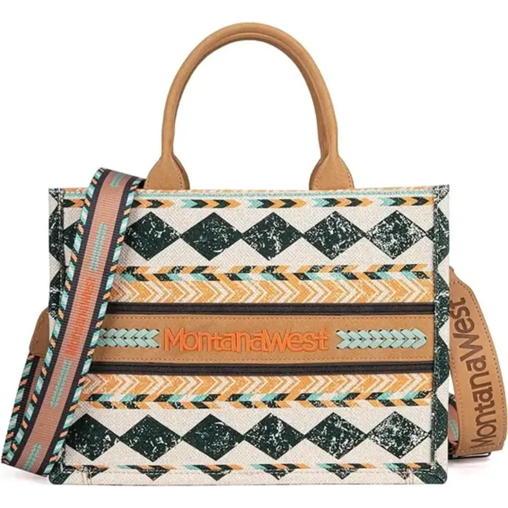 Boho Print Canvas Tote