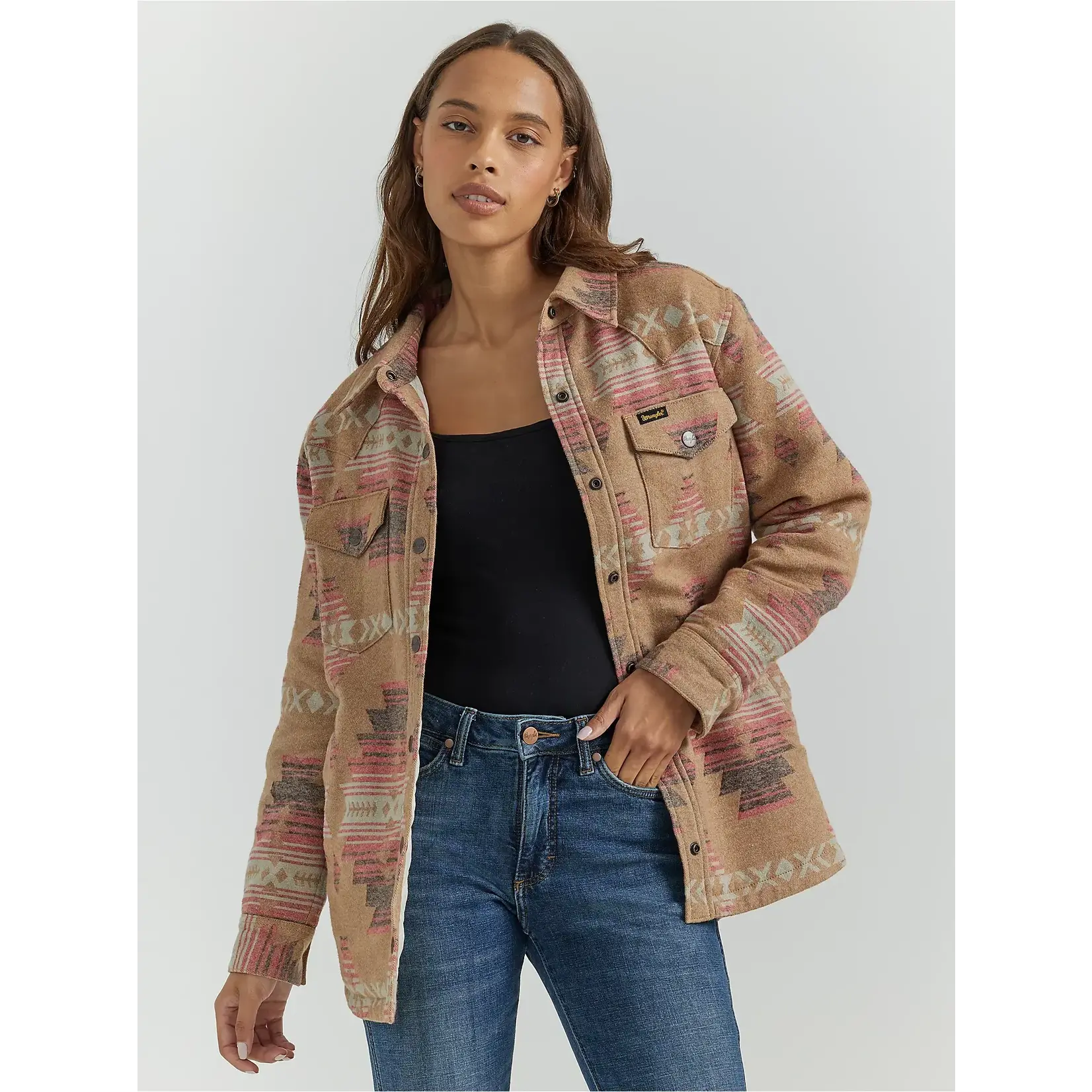 Wrangler Women's Wrangler Southwestern Jacquard Shacket