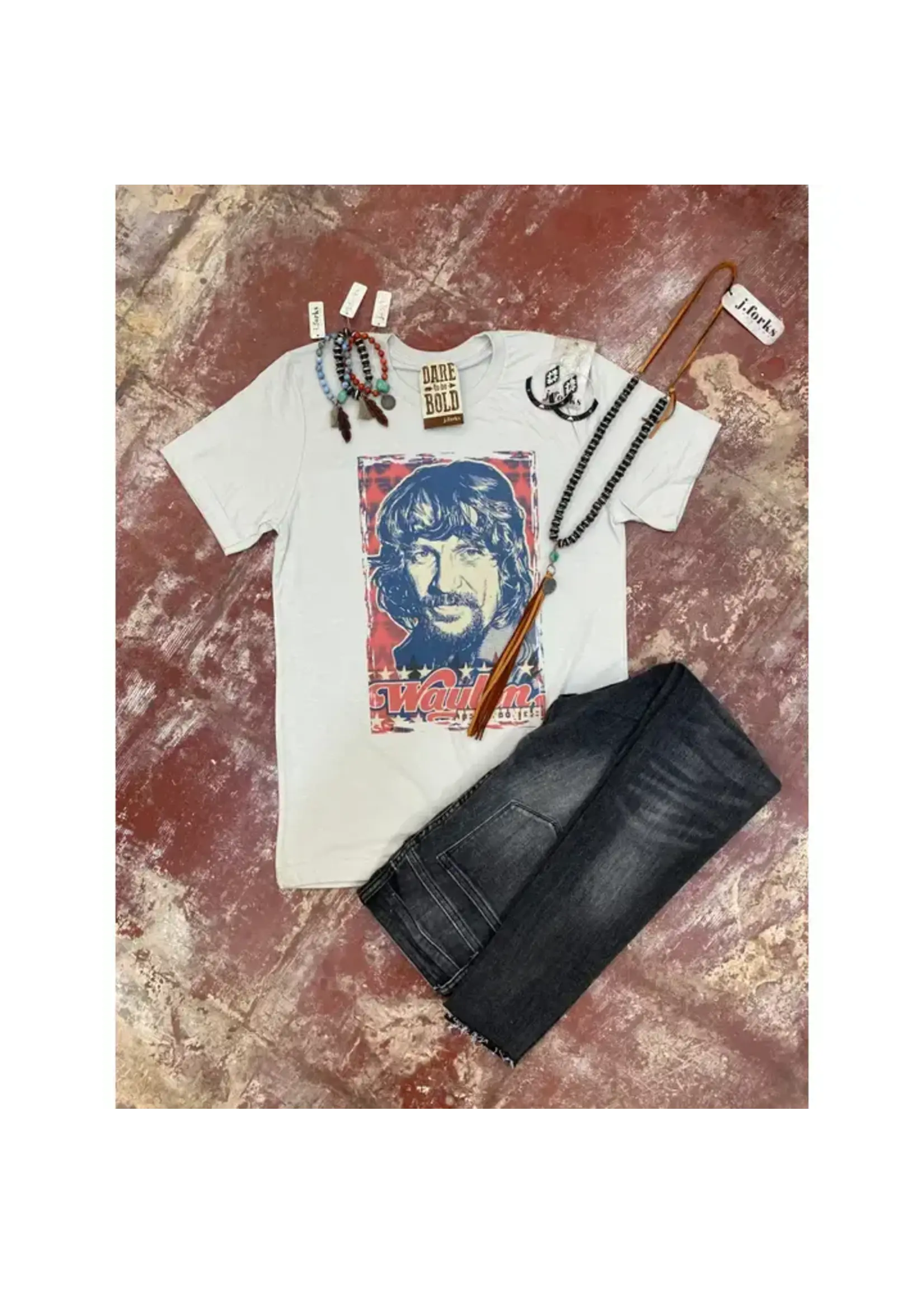 Waylon Jennings Poster Tee