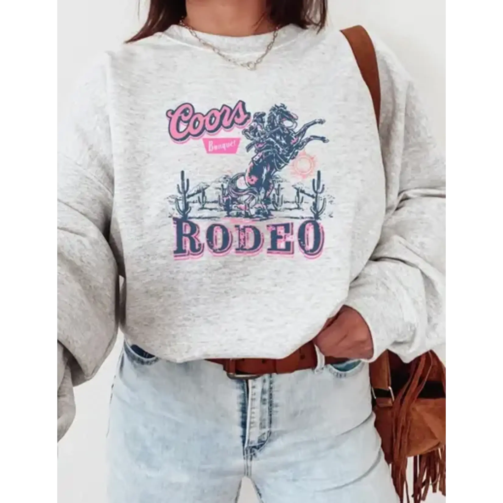 Coors Rodeo Pink Crewneck