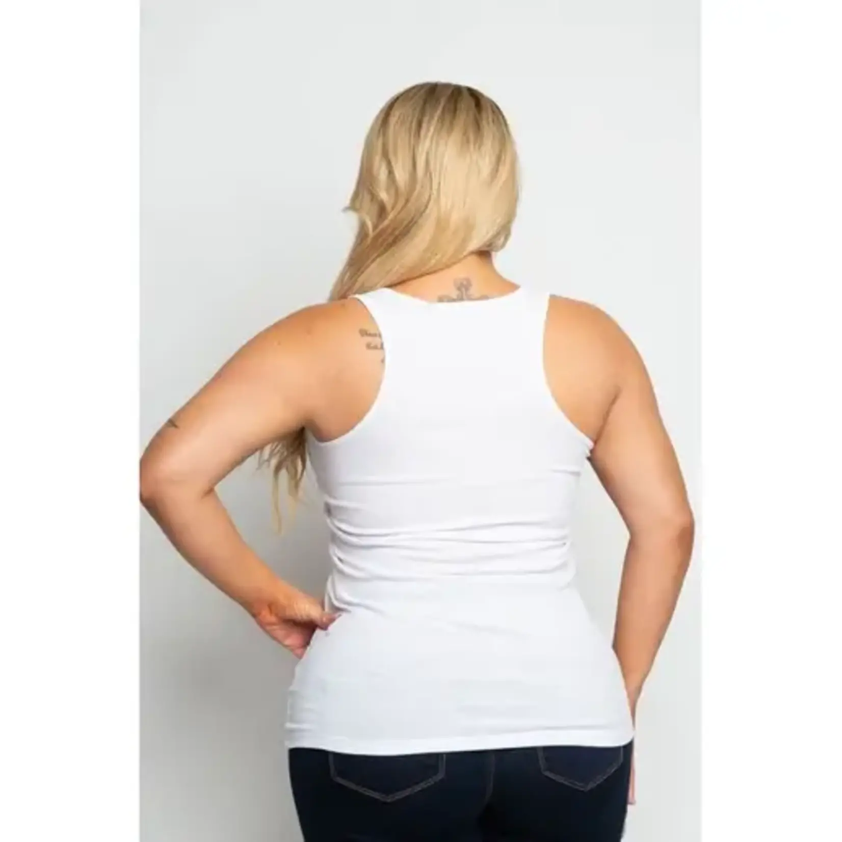 Luscious Rib Knit  Scoop Tank Top