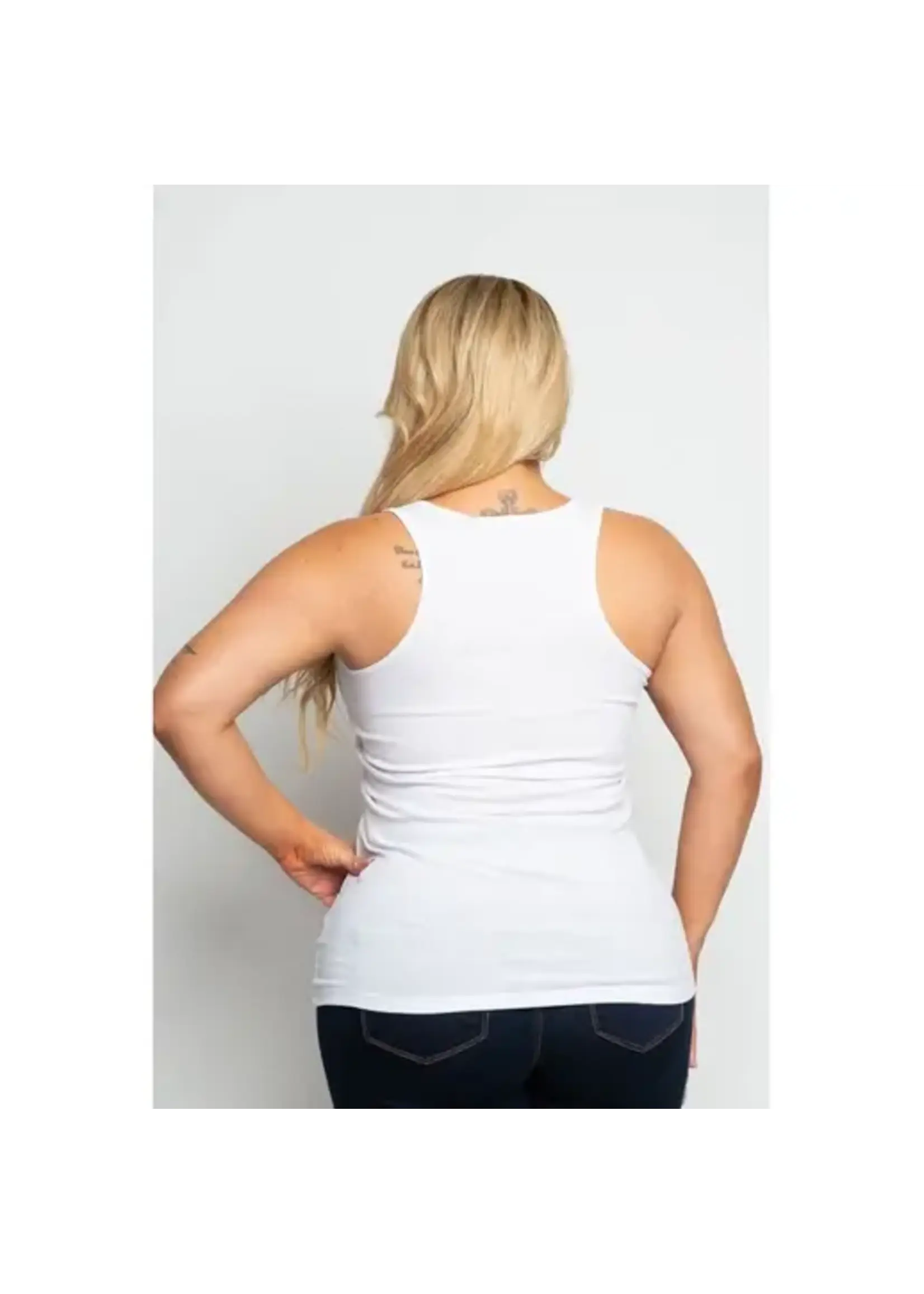 Luscious Rib Knit  Scoop Tank Top