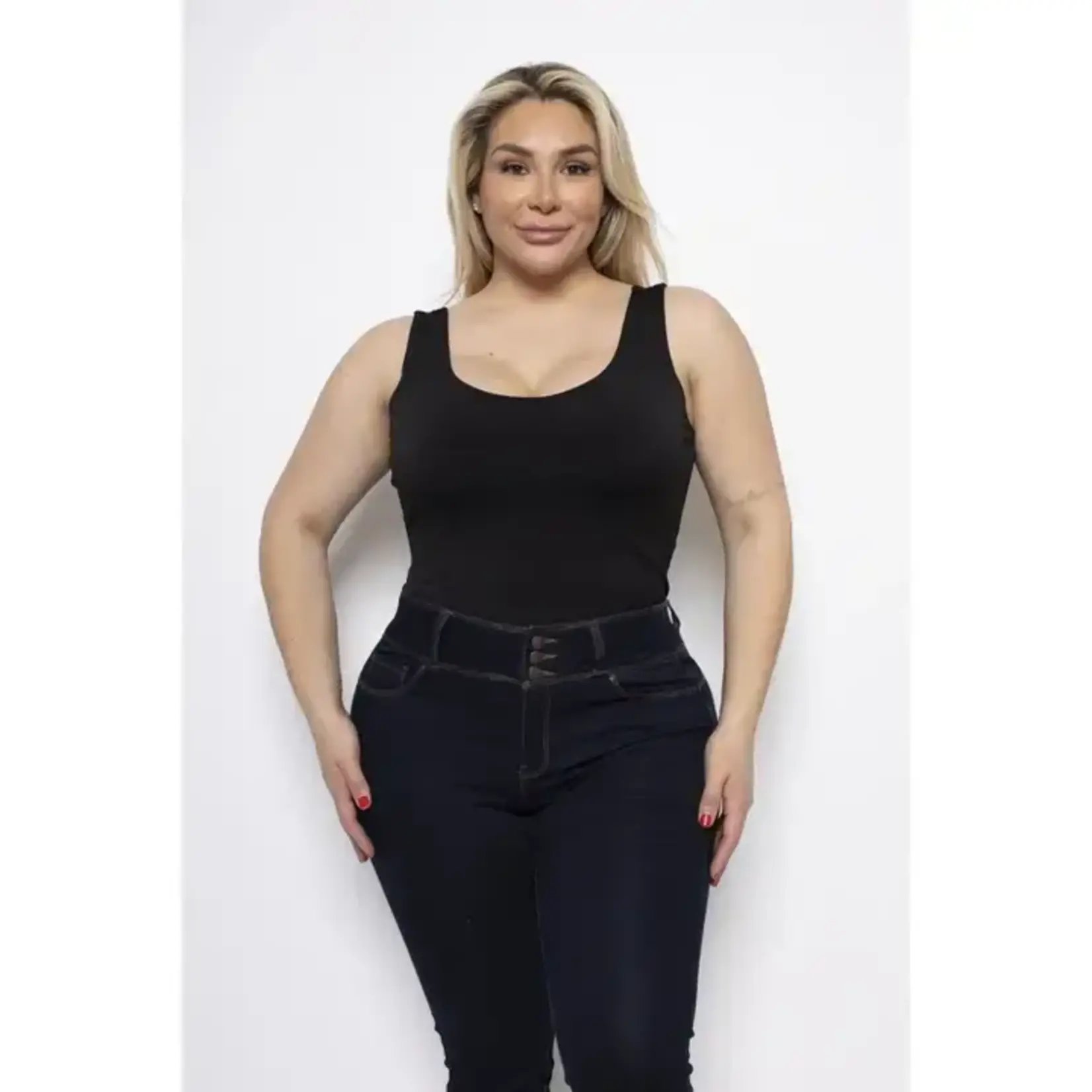 Luscious Rib Knit  Scoop Tank Top