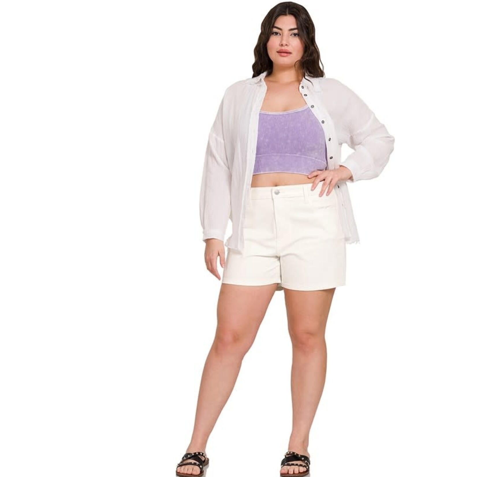 Jilly Black Denim Shorts