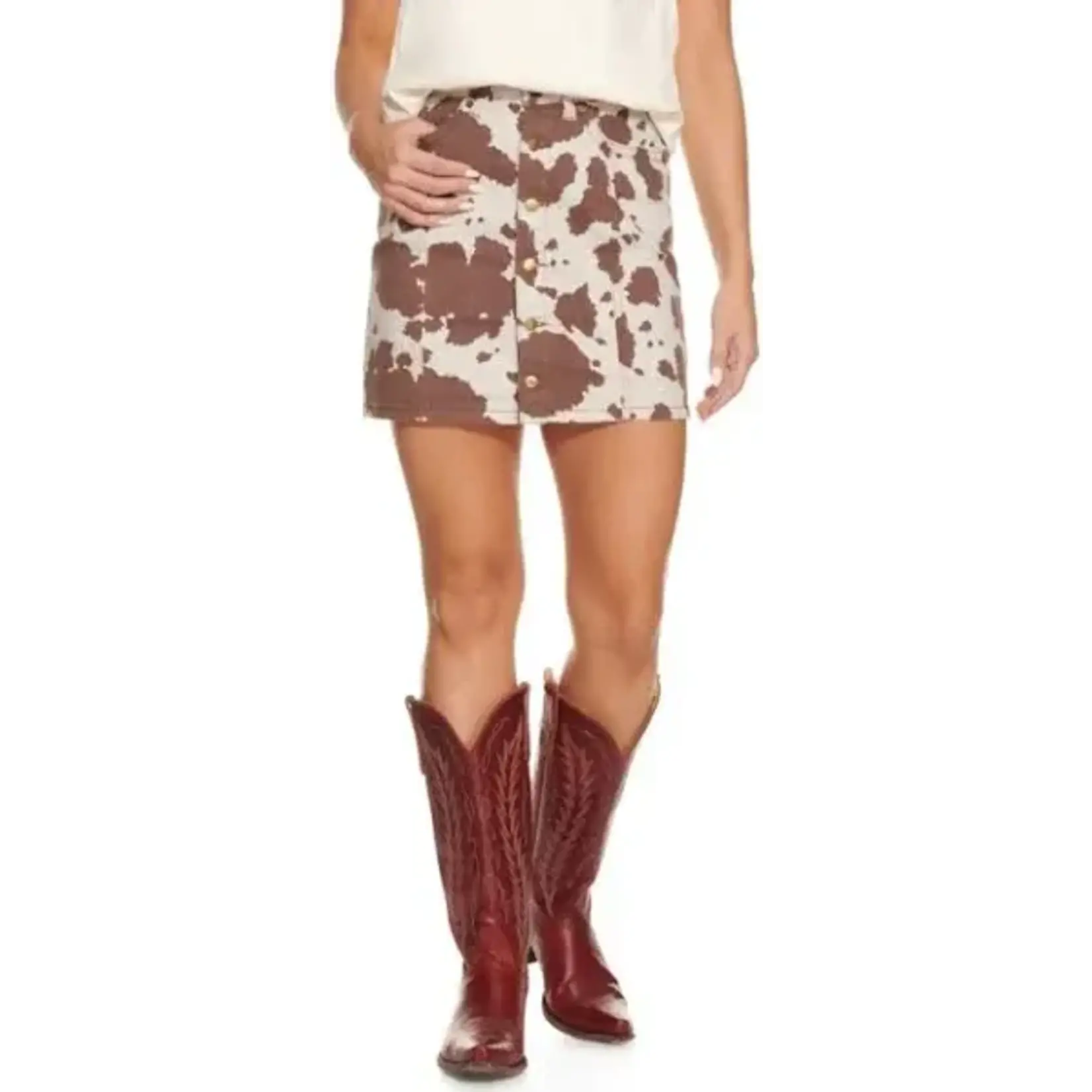 Cow Print Skirt