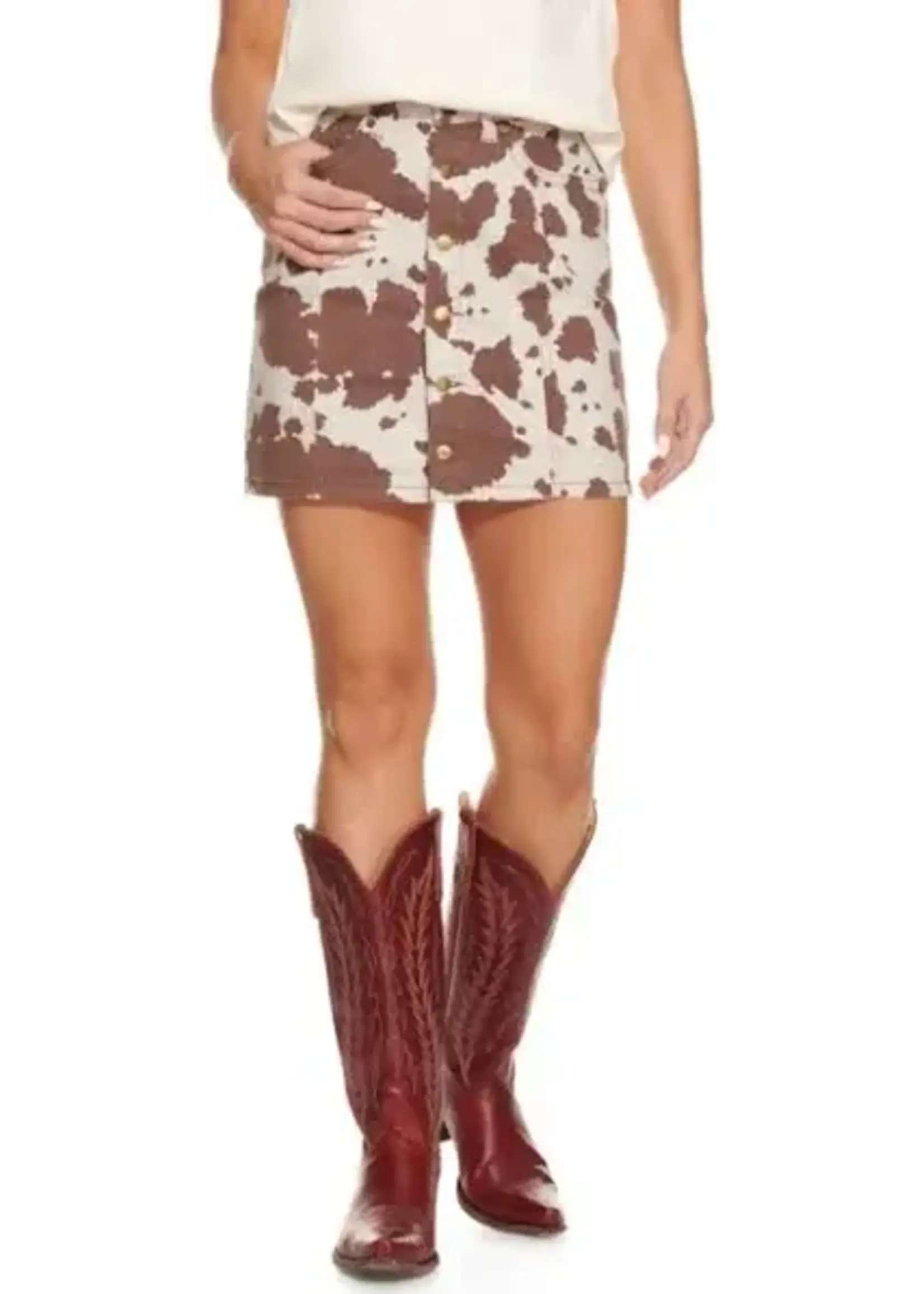 Cow Print Skirt