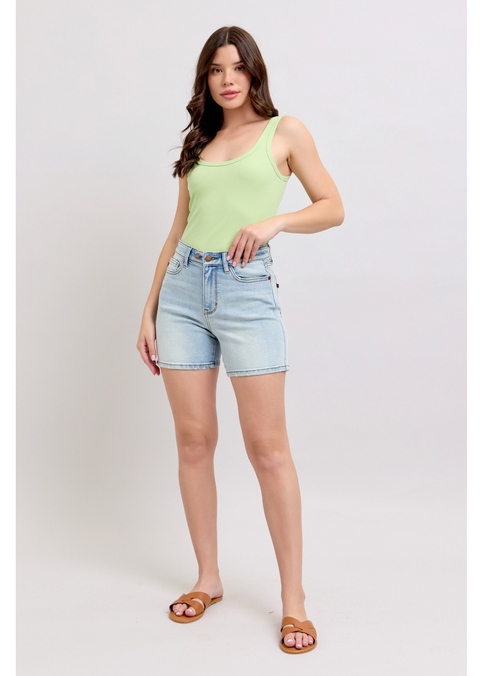 2 Button Mid Length Dad Shorts