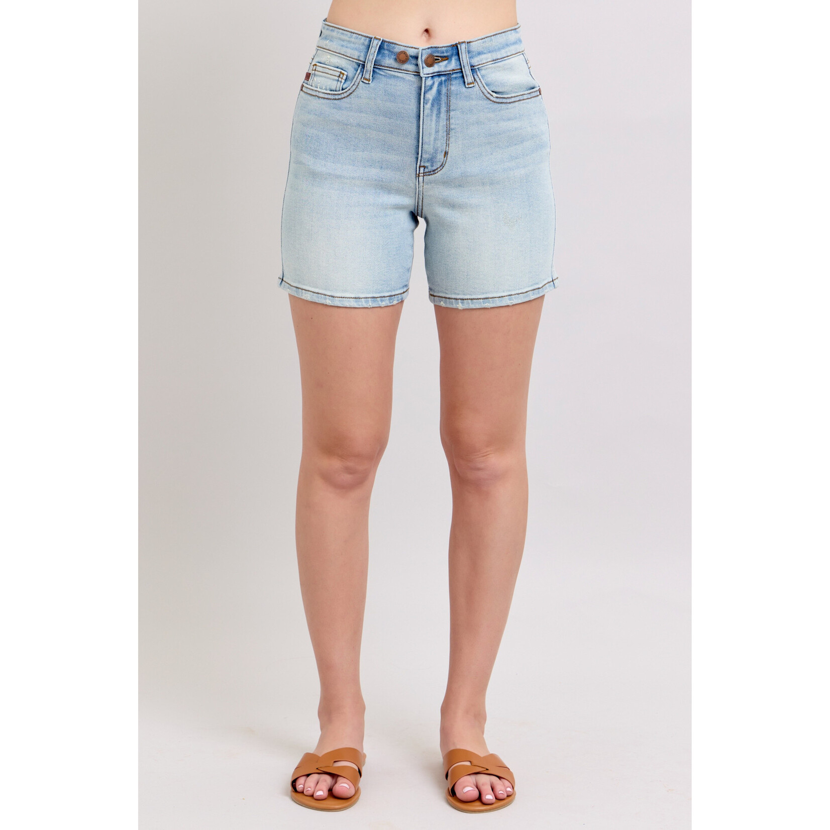 2 Button Mid Length Dad Shorts