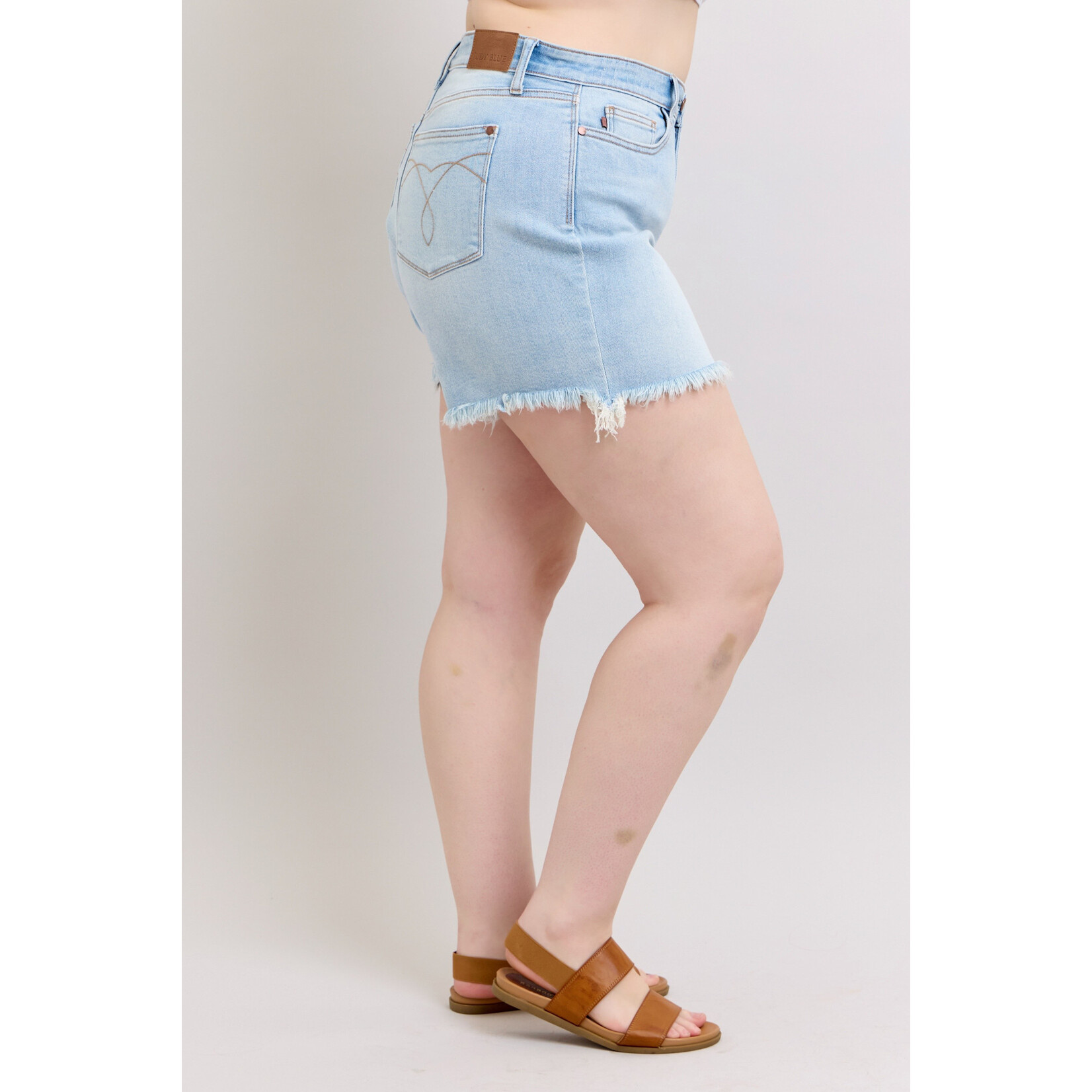 Long Cut Off 2 Button Dad Shorts