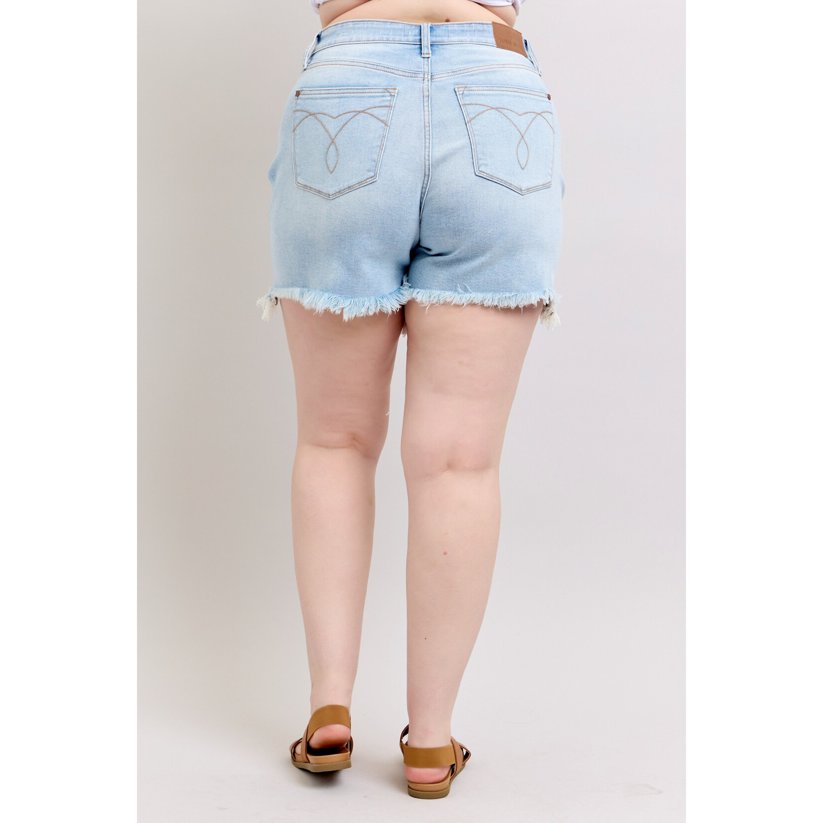 Long Cut Off 2 Button Dad Shorts