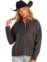 Rhinestone Denim Shirt