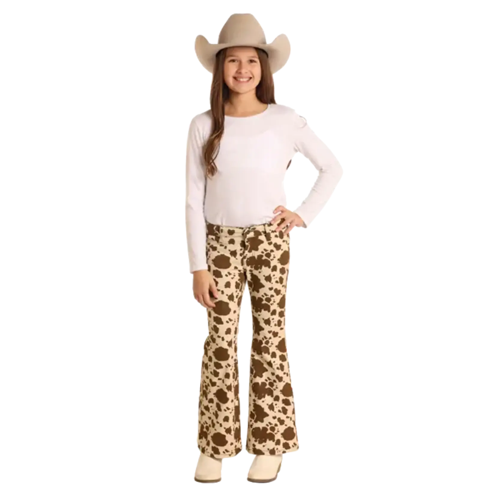 Cowhide Button Flare