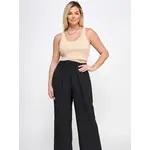Smocked Wide Leg Pant