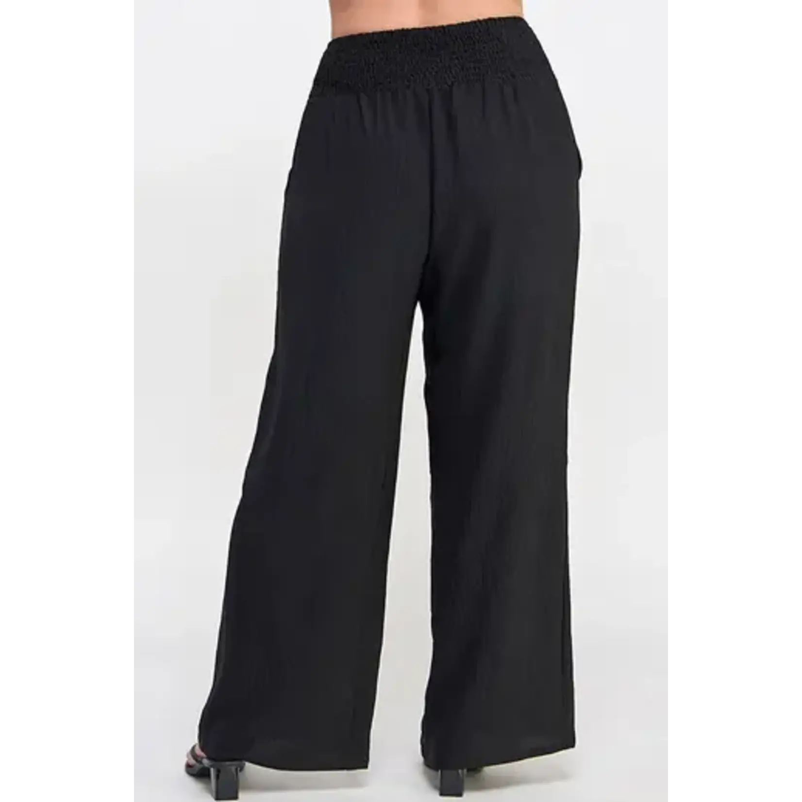Smocked Wide Leg Pant