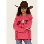 Girls' Howdy Fringe Long Sleeve Graphic Tee