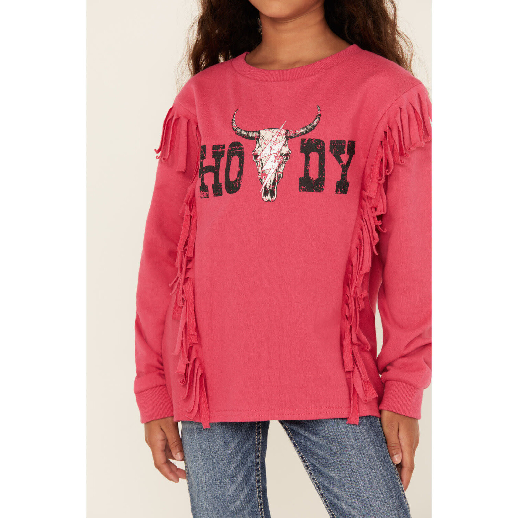 Girls' Howdy Fringe Long Sleeve Graphic Tee
