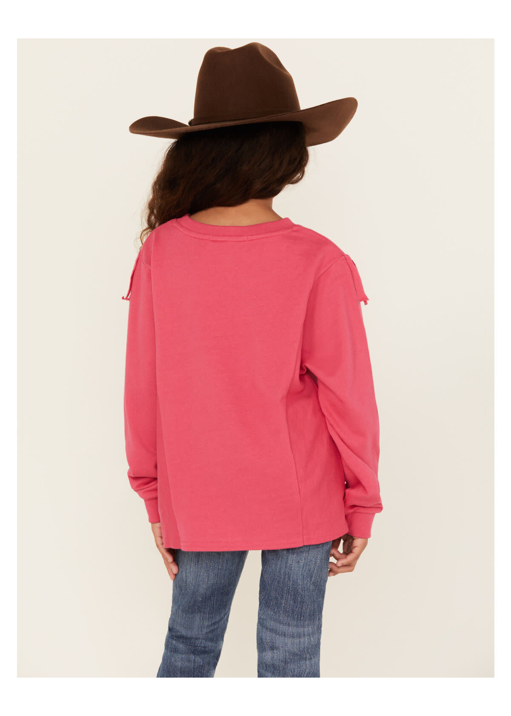 Girls' Howdy Fringe Long Sleeve Graphic Tee