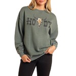 Women's Teal Howdy Steerhead Oversized Pullover